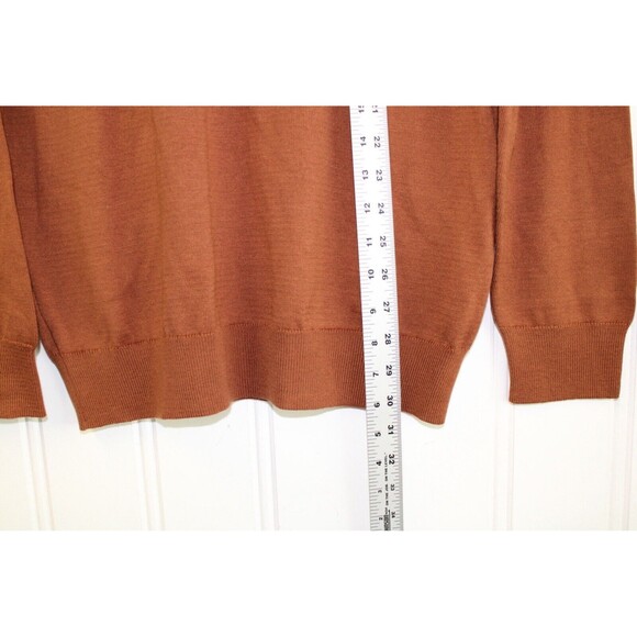 Luchiano Visconti Burnt Orange Pullover Preppy Business Casual Sweater Size XL - Picture 6 of 10